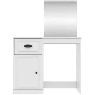 vidaXL Schminktisch mit Spiegel Weiß 90x50x132,5 cm