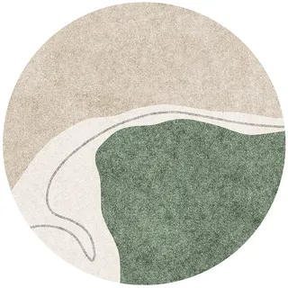 Rundfläche Teppich Khaki grün Große Teppich 80 cm 100 cm 120 cm 160 cm 200cm Moderne Kreis Teppiche für Wohnzimmer Küche Flur Indoor Runde rutschfeste Waschbare Bodenmatte ( Size : Durchmesser 100cm )