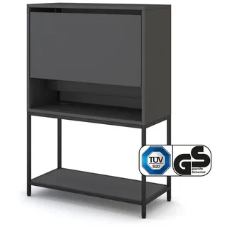 ASSMANN Büromöbel Sekretär CUBAS (74x80cm Anthrazit Schwarz Anthrazit, einfache Montage, für Homeoffice), TÜV-zertifiziert schwarz