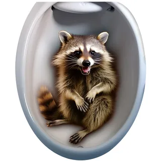 Moreeulsi 3 Stück 29x35cm Wilde Tiere Toilettensitz Aufkleber, Selbstklebende Aufkleber Für Toiletten, Lustig Toilettendeckel Aufkleber, Toilettendeckel Bad Badezimmer Klo Funsticker