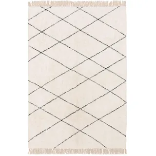 benuta Nest Waschbarer Baumwollteppich Naomi Cream 80x120 cm - Moderner Kurzflor-Teppich für Wohnzimmer