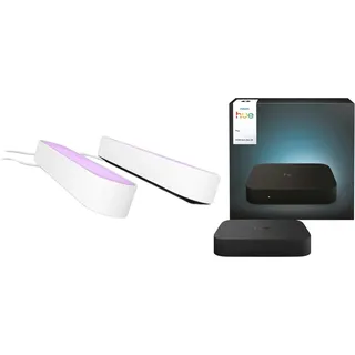 Philips Hue Play Lightbar Weiß Doppelpack + HDMI Sync Box 4K