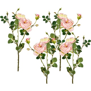Kunstblume CREATIV GREEN Kunstpflanzen Gr. H: 63 cm, 4 St., rosa Kunst-Blumen 4er Set