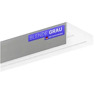 Bestlivings Gardinenschiene Blende für eine saubere Fensteroptik, geklemmt, Kunststoff, viele Farben & Holzoptiken, 5cm hoch, robust und flexibel, kürzbar grau 600 cm