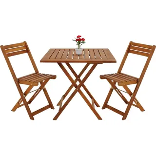 CASARIA Balkonset 3-tlg. braun klappbar