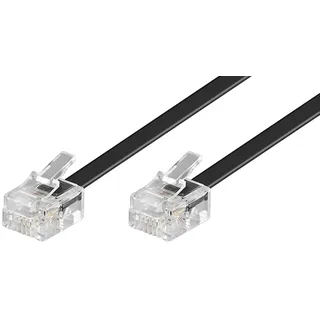 goobay RJ11 Anschlußkabel 15m,sw,St/St 50320