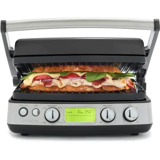 GreenPan Elite 6-in-1 Multifunktions-Kontaktgrill und -Griddle, PFAS-freie Gesunde Keramische Antihaft, Grillplatten, Einstellbare Temperatur, Kompakt, Geschlossene Presse/Offener Bereich, Schwarz