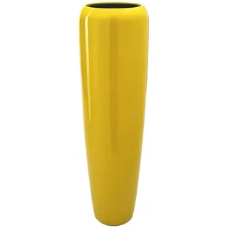 Flingora Bodenvase Cleo, mit Einsatz - Fiberglas - Indoor & Outdoor - Curry - Höhe 117 cm gelb Ø 34 cm x 34 cm x 117 cm x 34 cm