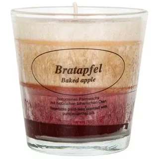 Kerzenfarm Hahn Stearinkerze im Glas Bratapfel