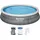 Aufstellpool ⌀ 457 x 107 cm Grau inkl. Filterpumpe