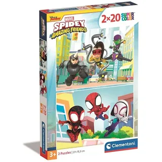 MARVEL Puzzle Marvel Spidey Amazing Friends 2x 20 teiliges Kinder Puzzle, 40 Puzzleteile bunt