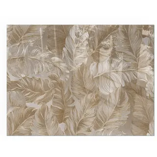 Tulup Glasbodenplatte Rechteck 80 x 60 x 0,4 cm Beige