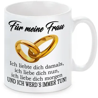 Lieblingsmensch Tasse Modell " Ich liebte dich damals... - Frau", Keramik, Weiß, 11 x 11 x 11 cm, 1 Einheiten