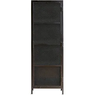 Tikamoon Geschirrschrank schwarz mit Metallgeflecht 60 Alma