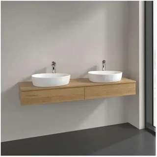 Villeroy & Boch Waschbeckenunterschrank Antao 2 Auszüge 160 x 19 x 50 cm Honey Oak