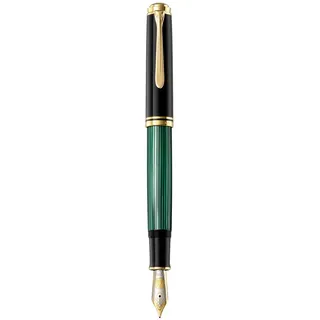 Pelikan Souverän M1000 Kolbenfüller schwarz/grün/gold M (mittel),