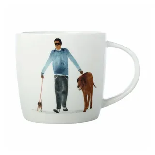 Maxwell & Williams Becher Best Furry Friends - Big Dog Little Dog 400 ml, Porzellan bunt