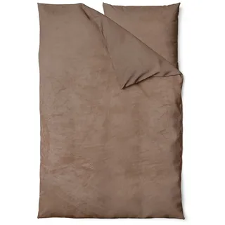 One Home Bettwäsche Winter Cashmere Touch Unifarben, Fleece, 2 teilig, flauschig warmes Teddy Plüsch, Wende Normalgröße