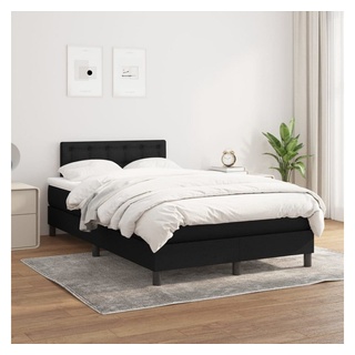 furnicato Bett Boxspringbett mit Matratze Schwarz 120x200 cm Stoff schwarz