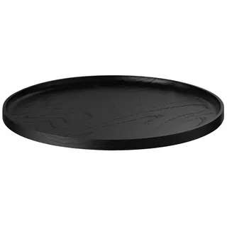 BLOMUS Tablett Oku Ø 34 cm Holz Schwarz M (Medium)