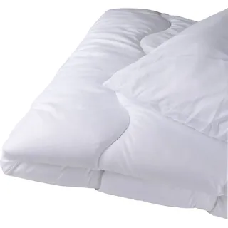 AddLiving Steppbettdecke 200 x 200 cm Allergiker geeignet 60 Grad waschbar | Weiß