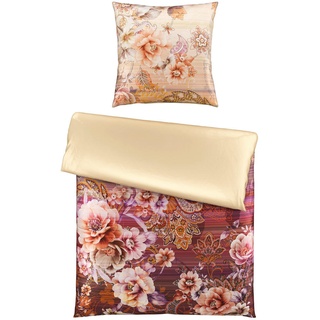 Esposa Wendebettwäsche Angelo, Beige, Textil, Floral, 135 cm, pflegeleicht, schadstoffgeprüft, Schlaftextilien, Bettwäsche, Bettwäsche, Wendebettwäsche