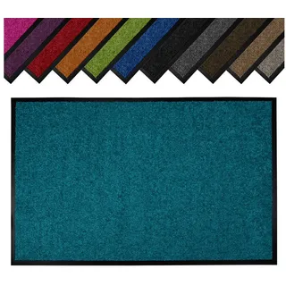 MDEKOR Fußmatte Schmutzfangmatte Wash Clean, maschinenwaschbar, rutschhemmend grün 40 cm x 60 cm