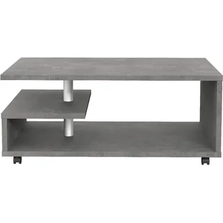 Couchtisch - Betonoptik-dunkelgrau - rollbar