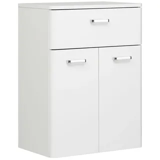 Saphir Unterschrank 1 Einlegeboden 53 x 72 cm Weiß Hochglanz