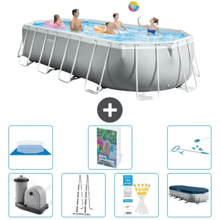 Prism Frame Pool Oval - 610x305x122 Cm - 8-teilig  S573