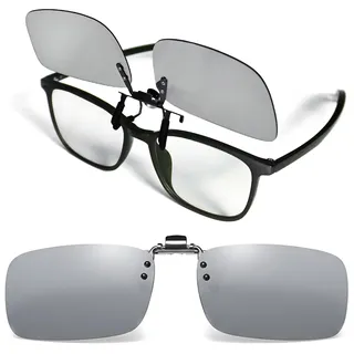 HIVTE Polarisierte Clip-On Sonnenbrille für Brillenträger – UV400 Schutz, ultraleicht & hochklappbar, Anti-Glare – ideal für Autofahren, Angeln & Outdoor-Aktivitäten