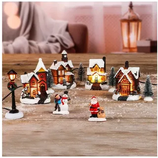 Hi Weihnachtsdorf mit Schneedekoration 3D LED