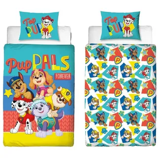 PAW PATROL Kinderbettwäsche Paw Patrol Bettwäsche Set Bettbezug 140x200cm 60x70 cm, 100% Polyester bunt
