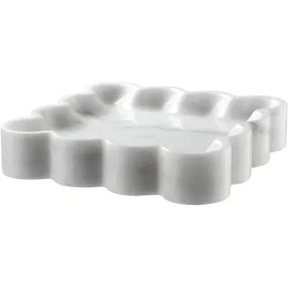 Casa Padrino Designer Marmor Schale Weiß 25 x 25 x H. 5 cm - Luxus Qualität