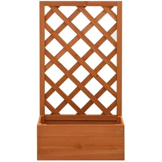 vidaXL Garten-Spalier mit Blumenkasten Orange 50x25x90 cm Tannenholz