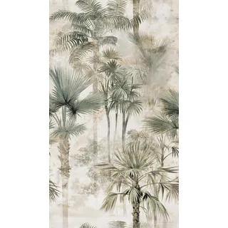 Livingwalls Palmen-Fototapete – Beige, Braun – Wandbild XXL 1,59 x 2,80 m