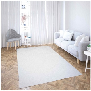 Teppich moebel17 rechteckig Kurzflorteppich waschbar faltbar, 80x150 cm, moebel17 weiß 120 cm x 180 cm