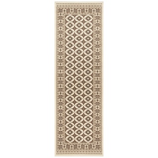 Nouristan Orientalischer Kurzflor Teppich Sao Buchara Ivory Beige, 80x250 cm