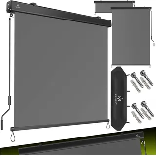 Kesser Senkrechtmarkise Außenrollo 140 x 250 cm Grau