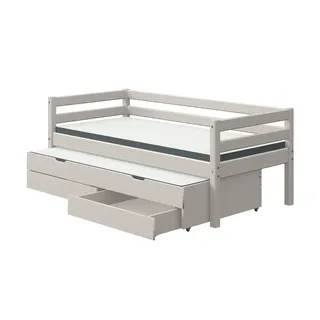 FLEXA Bett mit Ausziehbett und Schubladen  Flexa Classic , grau , Maße (cm): B: 100 H: 81