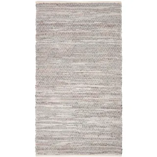Homescapes Lederteppich 150 x 240 cm Grau