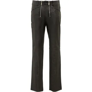 Lederhose RICANO "Lederhose RT-105", Herren, Gr. 36, Länge 34, schwarz (schwarz, nappa), Obermaterial: 100% Büffelleder BL., normal, Hosen, Handgefertigt aus echtem Leder