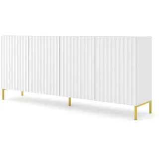 Sideboard   , weiß , Maße (cm): B: 200 H: 87