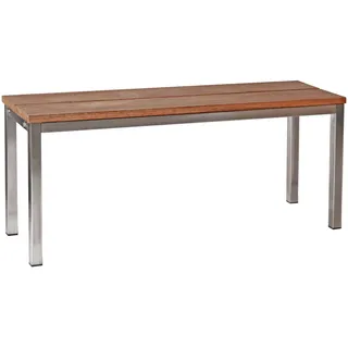 Sitzbank/Gartenbank BxTxH: 100x30x40cm Edelstahl (für Wohnraum Bank mit Echtholz