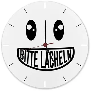 speecheese Bitte lächeln Wanduhr 28 cm mehrfarbig