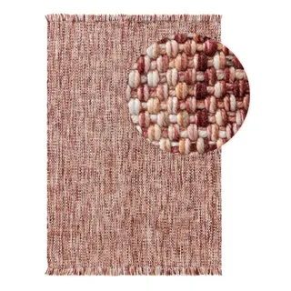 benuta Teppich Runa, rechteckig, Höhe: 5 mm, Kunstfaser, Berber, Ethno-Style, Wohnzimmer rot 200 cm x 300 cm x 5 mm