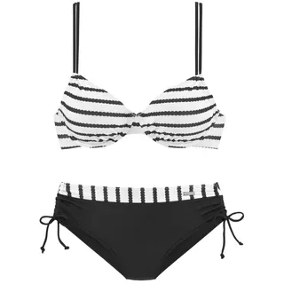 LASCANA Bügel-Bikini Damen Schwarz/Weiß 36 Cup B