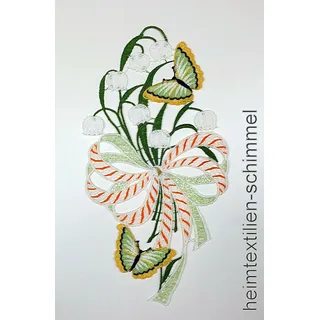 PLAUENER SPITZE ® Fensterbild BLUMENSTRAUSS Fensterdekoration BLUMEN Deko SOMMER