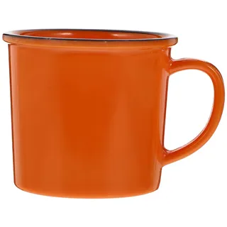 Emaille Tasse Becher Emaille Milchtasse Camping Becher Kaffeetasse: Chinesischer Vintage Tee Retro Tasse Tragbare Trinkk?rner Für Rucksacking Indoor Outdoor (Orange) Retro Becher