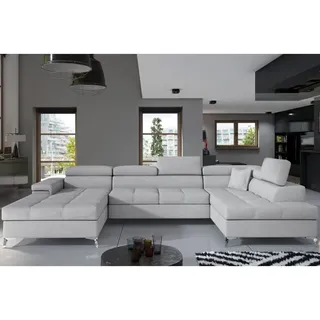 MF Design Eduard Recamiere Rechts in Grau -  (L) 205 x (B) 337 x (H) 88 cm | Gr.: onesize
